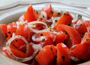 Feta me domata, griekse salade met feta en tomaat